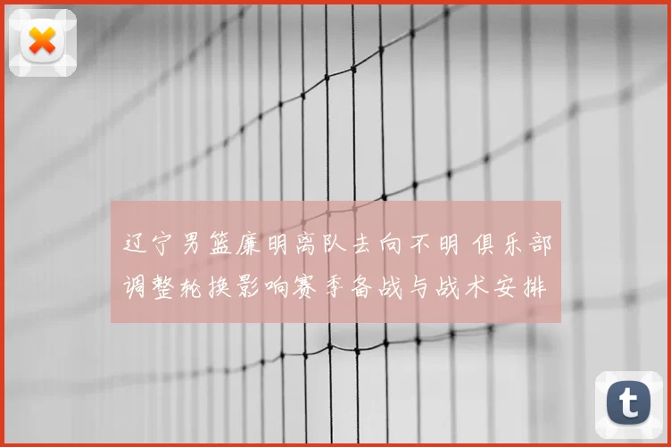 辽宁男篮廉明离队去向不明 俱乐部调整轮换影响赛季备战与战术安排